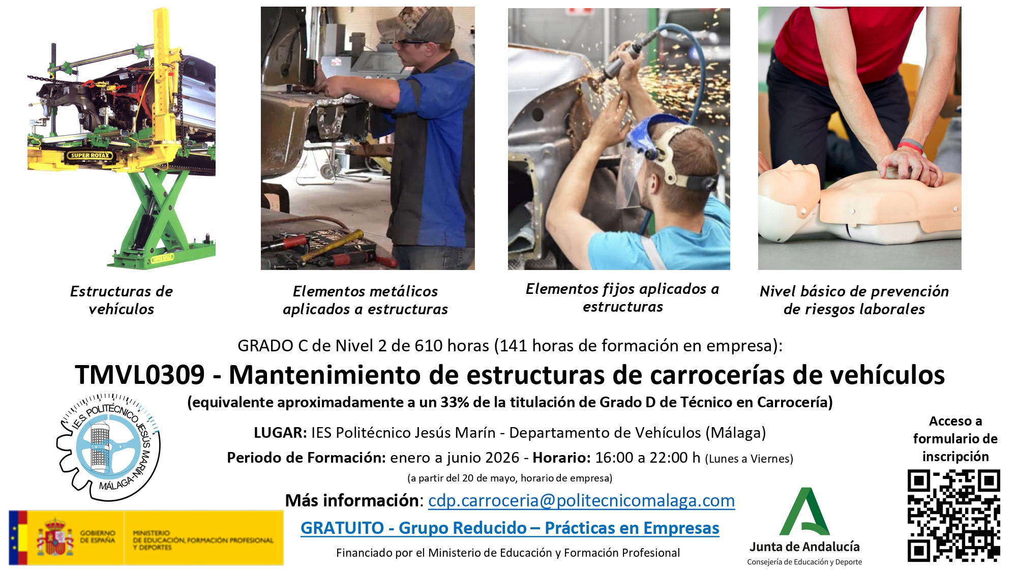 Imagen de la noticia: Certificado de Profesionalidad - Mantenimiento de carrocerías de vehículos